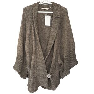 Soft Surroundings Chiang Mai Sweater Poncho Women's L/ XL NEW Chunky Comfort